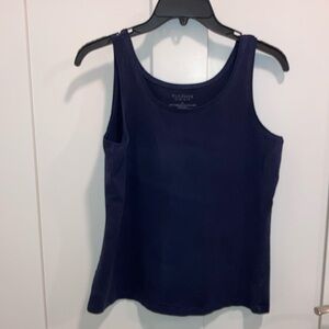 Petite tank/shell blue top. Talbots.